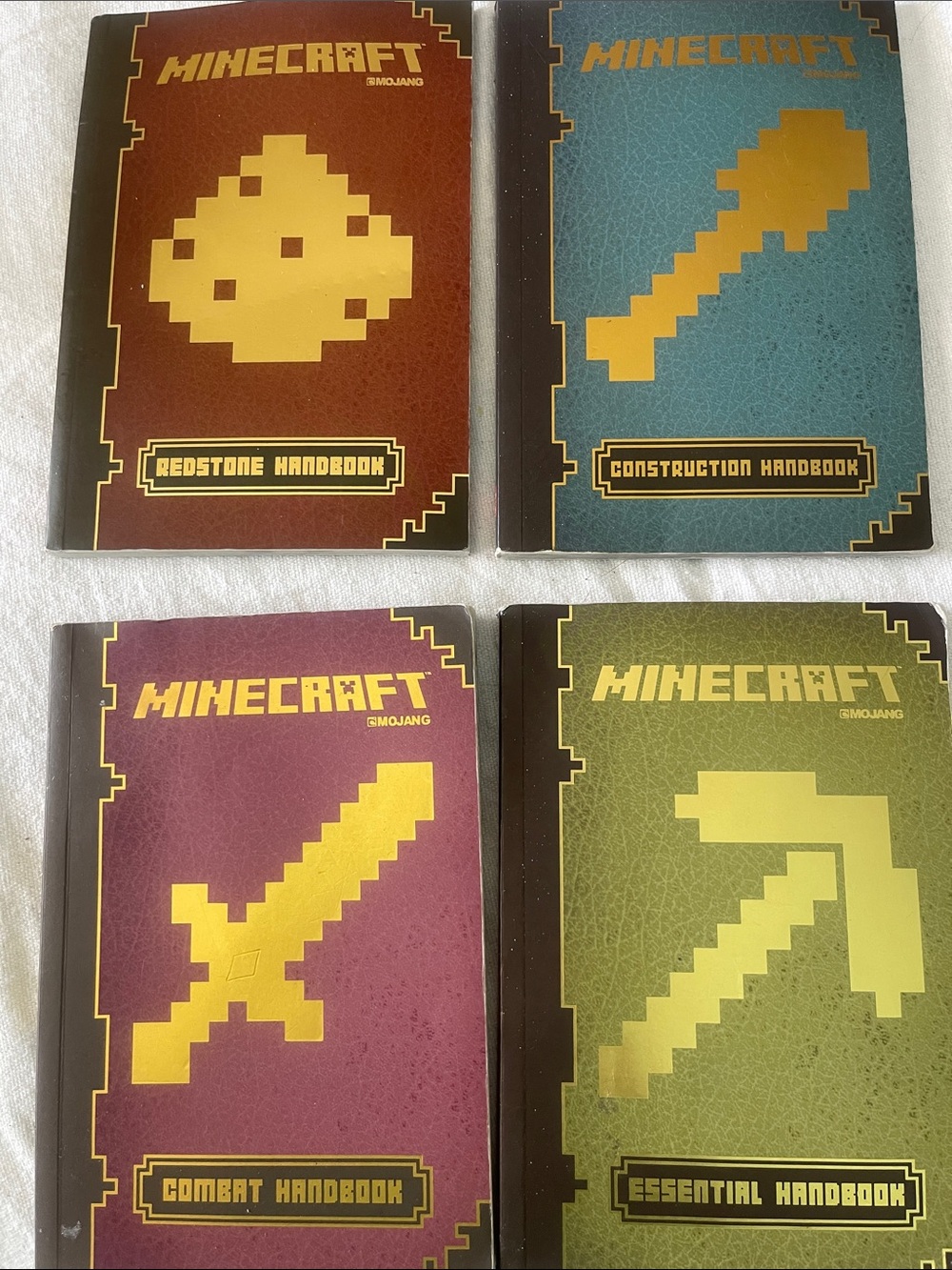 Minecraft Mojang Handbook Set - Gold & Multicolor Covers